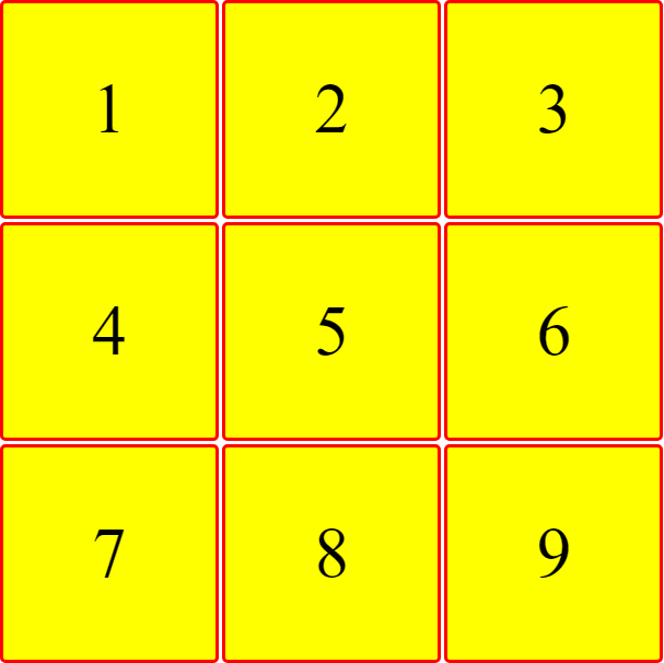 css grid 9x9 figure display flex
